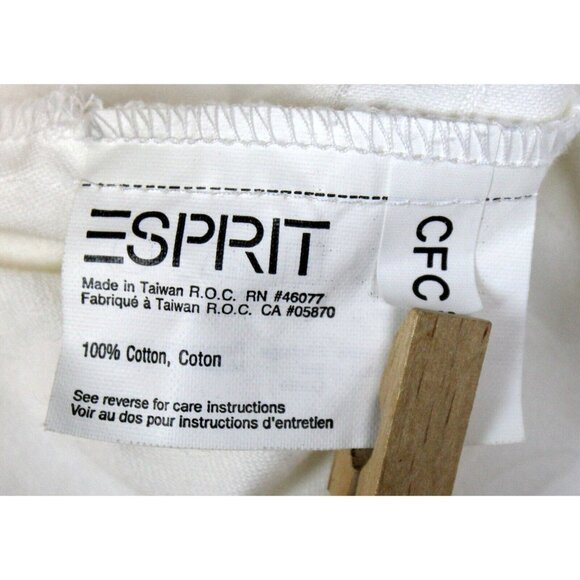 Vtg 1980s Espirit Dress Women White on White Tank Summer Wine Grapes Leaves Vine - Picture 13 of 14